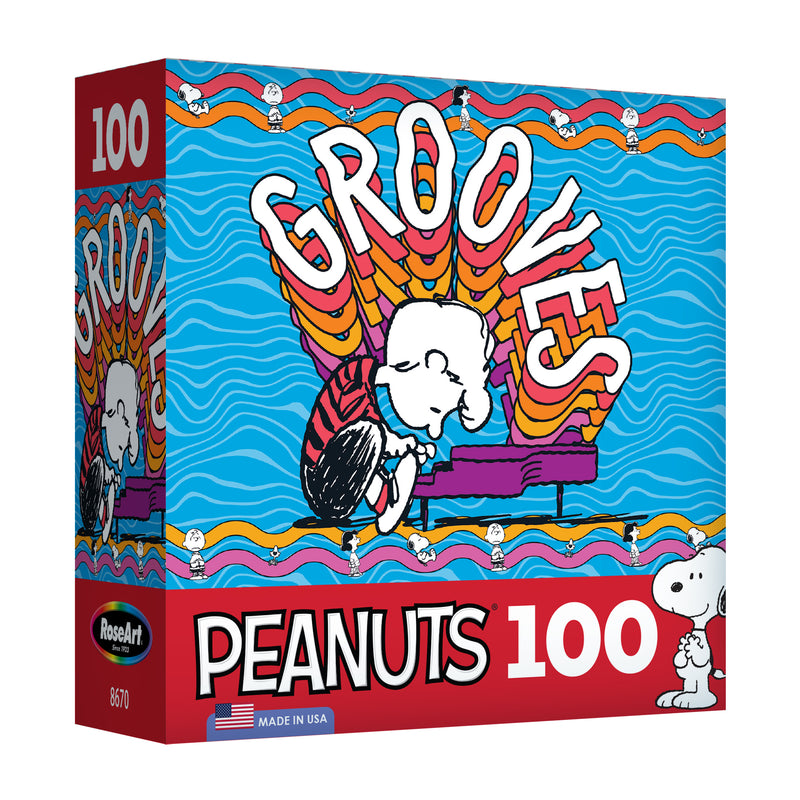 RoseArt - Peanuts - Grooves - Puzzle de 100 pièces