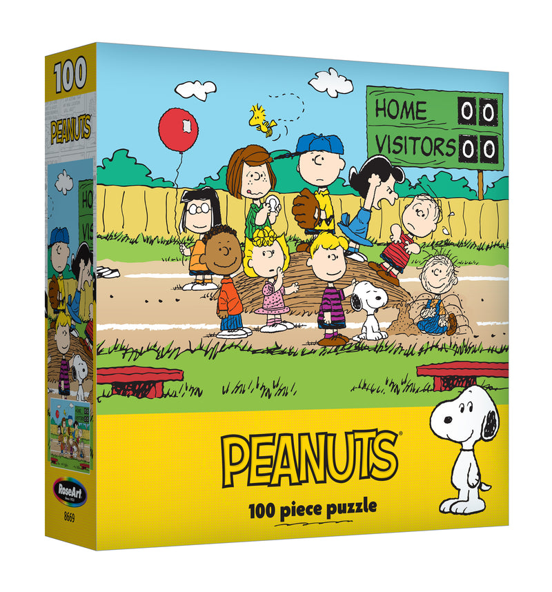 RoseArt - Peanuts - Béisbol - Rompecabezas de 100 Piezas