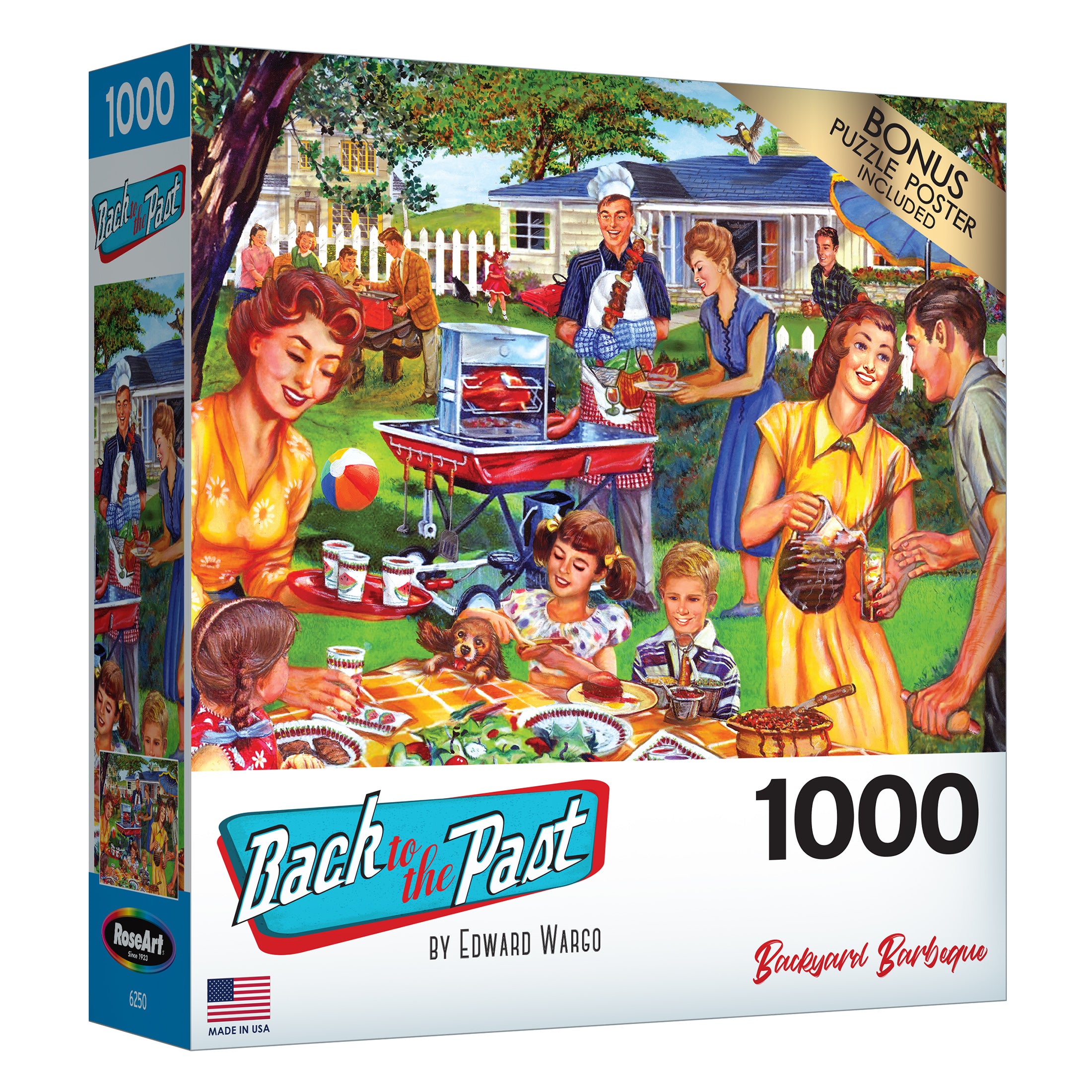 RoseArt - Back to the Past - Backyard BBQ - 1000 Piece Jigsaw