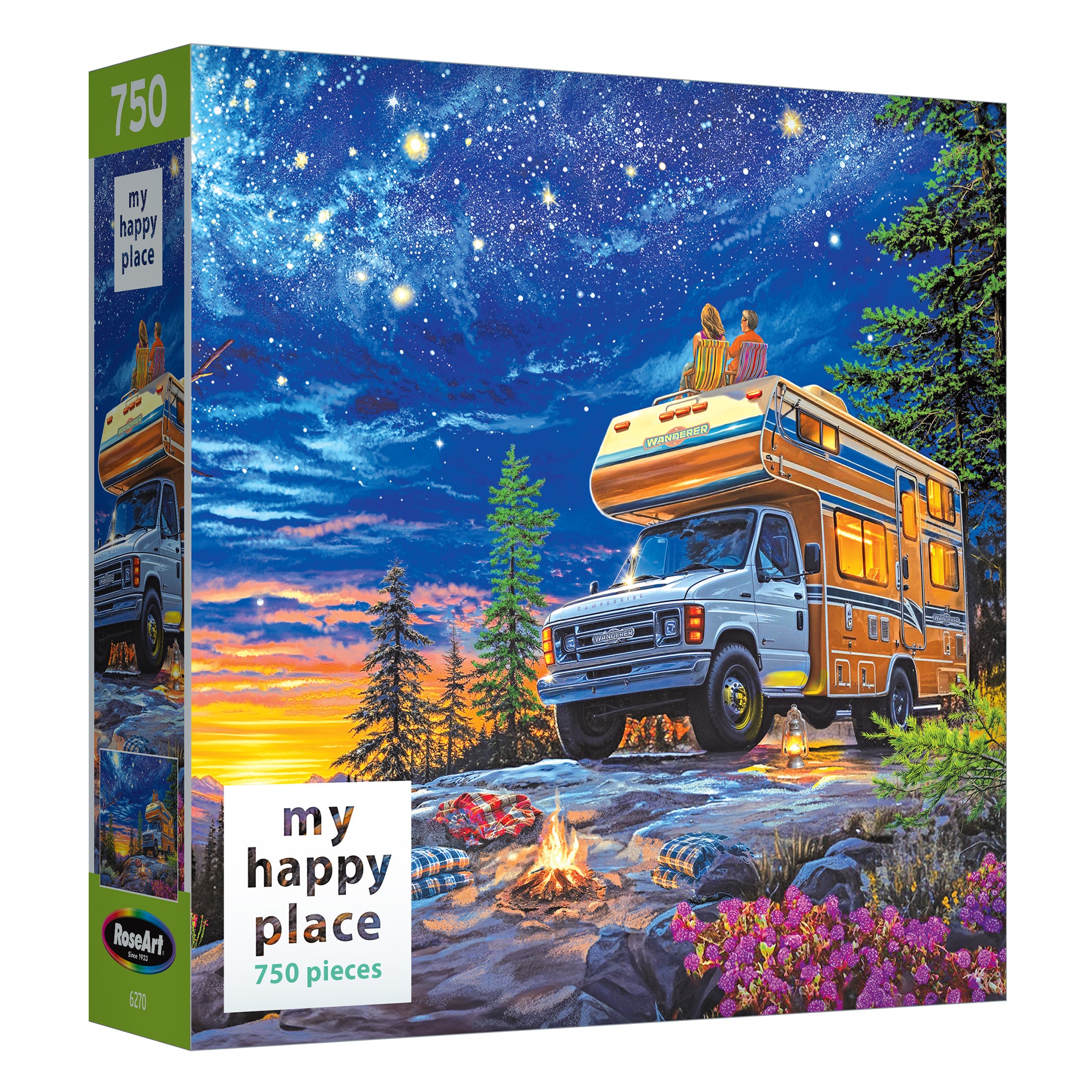 RoseArt My Happy Place Camper Night 750-Piece Jigsaw Puzzle – Cra