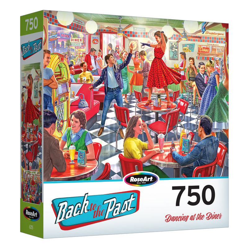 RoseArt Back to the Past Dancing at the Diner 750-Piece Jigsaw Puzzle