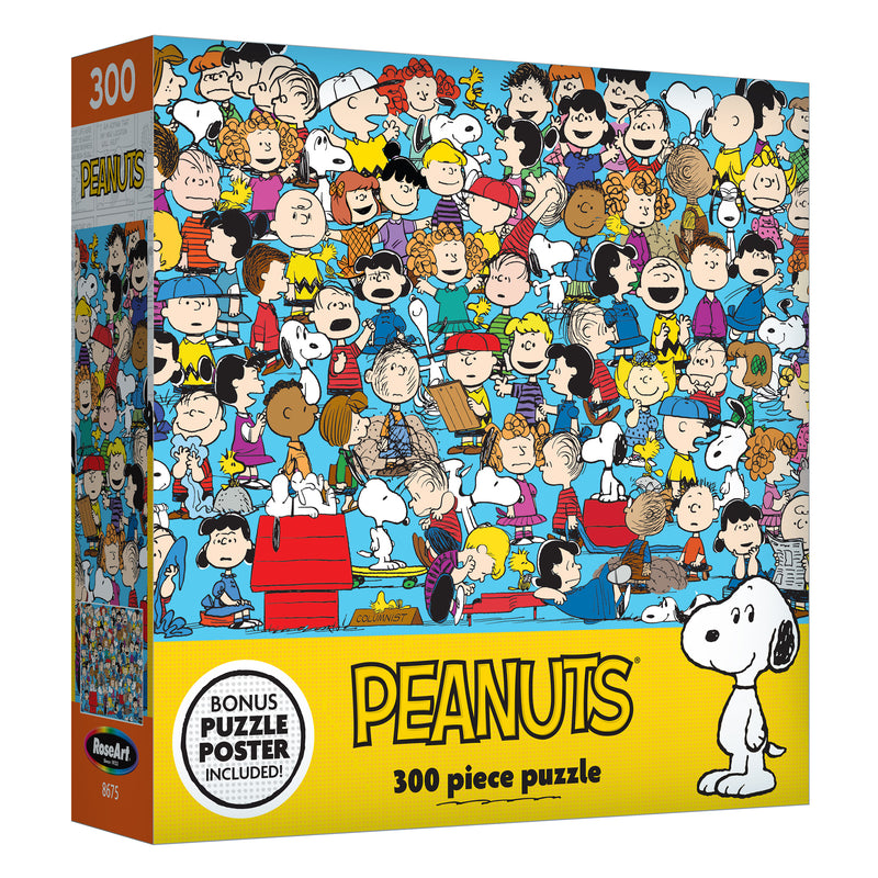 Roseart - Peanuts - Elenco de personajes de Peanuts - Rompecabezas de 300 piezas