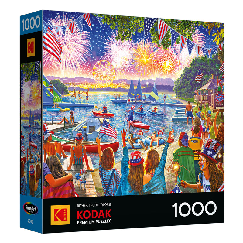RoseArt-Kodak Premium-4th of July Fireworks 1000-Piece Jigsaw Puzzle