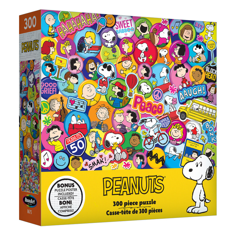 RoseArt-Peanuts-Autocollants Peanuts-Puzzle de 300 pièces