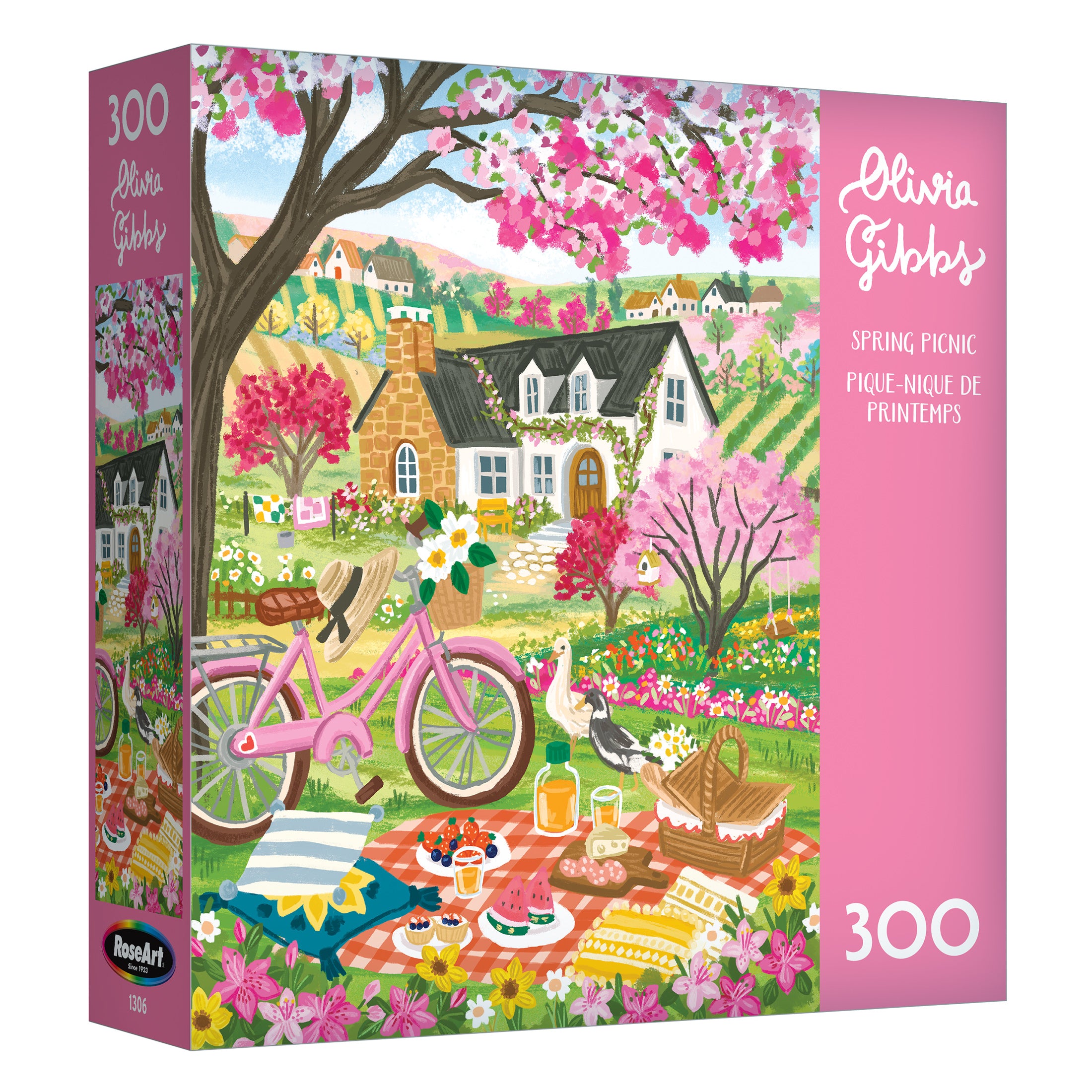 Roseart-Olivia Gibbs-Spring Picnic-300 Piece Jigsaw Puzzle – Cra-Z-Art