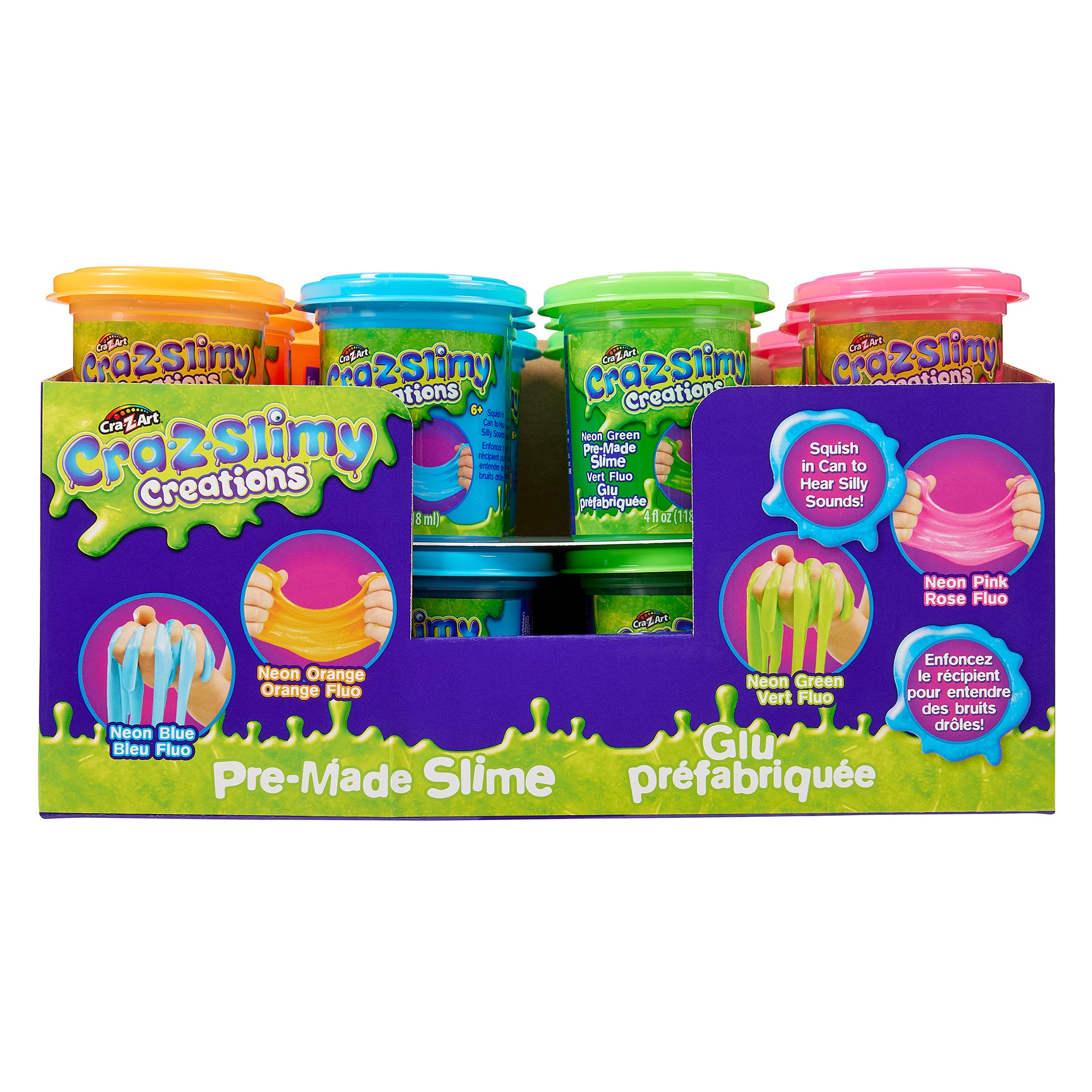 Cra-Z-Slimy Single Cans 4 OZ: Colorful, Stretchy Sensory Delight