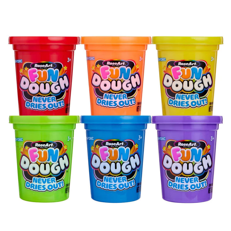 RoseArt Fun Dough 4 oz Single Can | Non-Toxic Modeling Clay for Kids (Ages 3+)