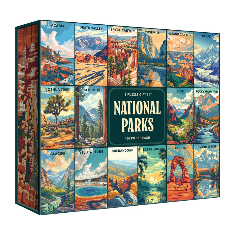 RoseArt-National Parks 16 x 100-Piece Jigsaw Puzzle Gift Set