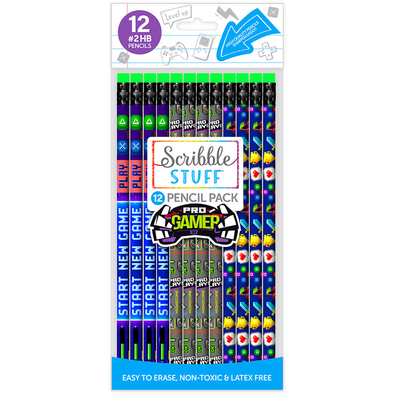 Scribble Stuff 12Pc Gaming #2 Pencils