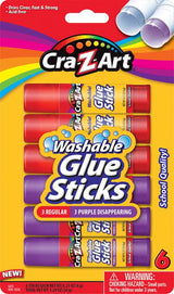 Cra-Z-Art Washable Glue Sticks - 6 Count