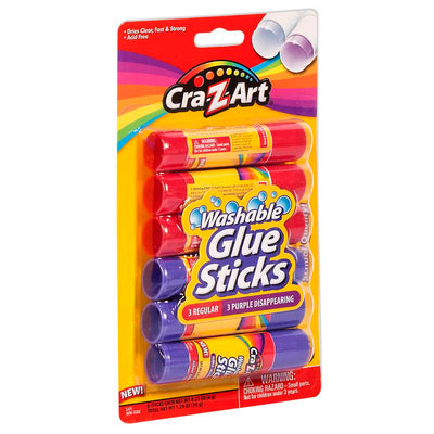 Cra-Z-Art Washable Glue Sticks - 6 Count