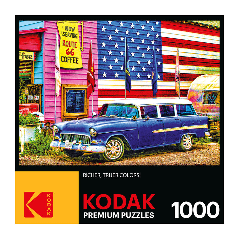 RoseArt - Kodak Premium - Route 66 - Puzzle de 1000 pièces