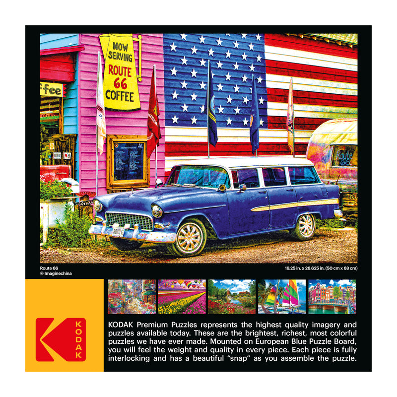 RoseArt - Kodak Premium - Route 66 - Puzzle de 1000 pièces