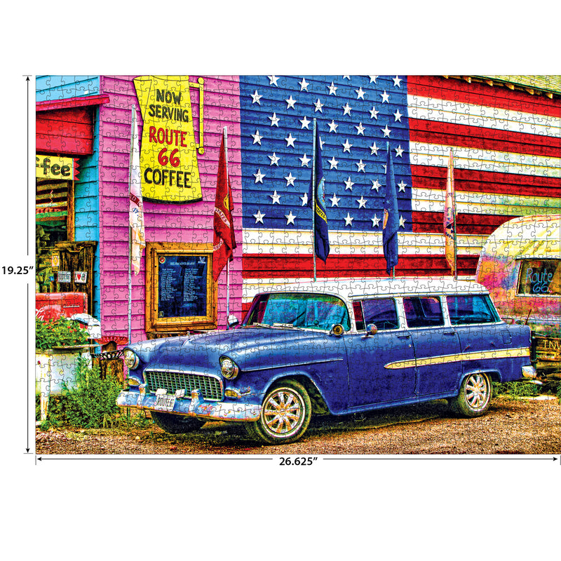 RoseArt - Kodak Premium - Route 66 - Puzzle de 1000 pièces