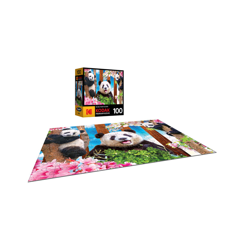 RoseArt - Kodak Premium - Panda Playtime - 100 Piece Jigsaw Puzzle