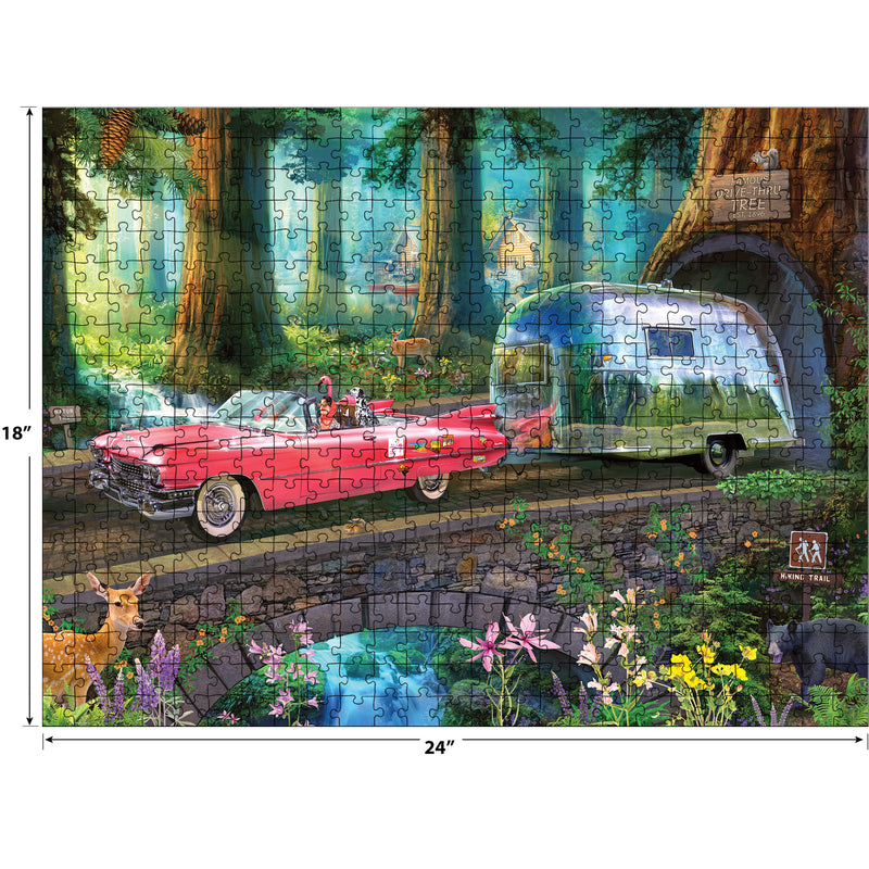 RoseArt-Airstream Redwoods Sequoias Forest-500 Piece Jigsaw Puzzle