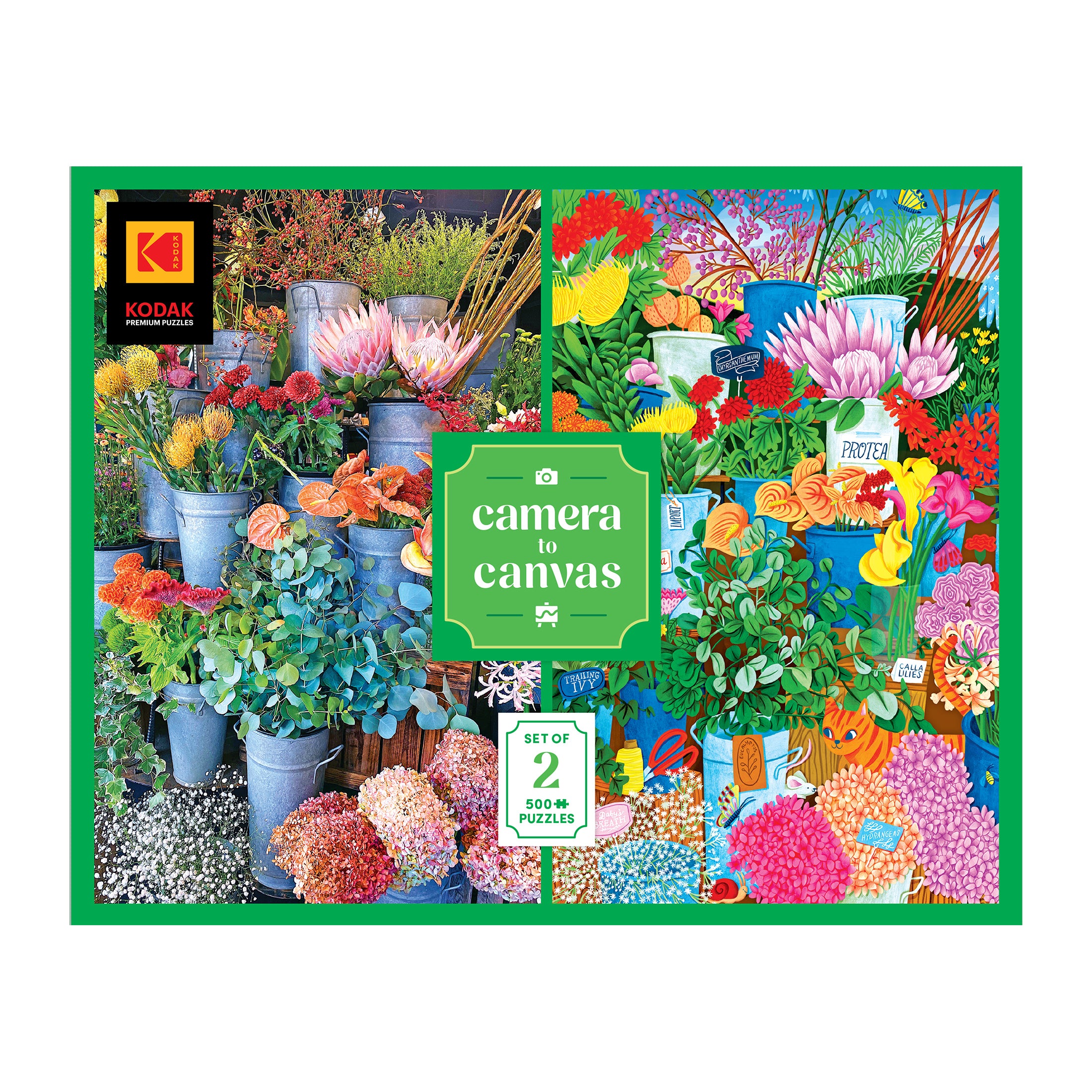 RoseArt-Kodak Camera to Canvas - Colorful Flowers - 500 Piece