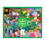 The ROSEART-KODAK CAMERA TO CANVAS-COLORFUL FLOWERS-500 PIECE JIGSAW PUZZLE features vibrant floral scenes in metal buckets, perfect for puzzle fans and Kodak camera artistry enthusiasts.