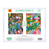 The ROSEART-KODAK CAMERA TO CANVAS-COLORFUL FLOWERS set includes two 500-piece jigsaw puzzles featuring vibrant flower images—ideal for fans of Kodak camera-inspired art.