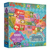 RoseArt-Soft Touch-Flower Map-1000 Piece Jigsaw Puzzle