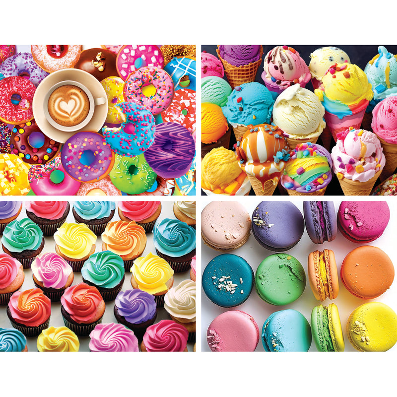 RoseArt - Ensemble de puzzles multi-paquets format collation - Passionné de cuisine - 4 puzzles de 100 pièces