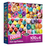 RoseArt - Ensemble de puzzles multi-paquets format collation - Passionné de cuisine - 4 puzzles de 100 pièces