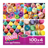 RoseArt - Ensemble de puzzles multi-paquets format collation - Passionné de cuisine - 4 puzzles de 100 pièces