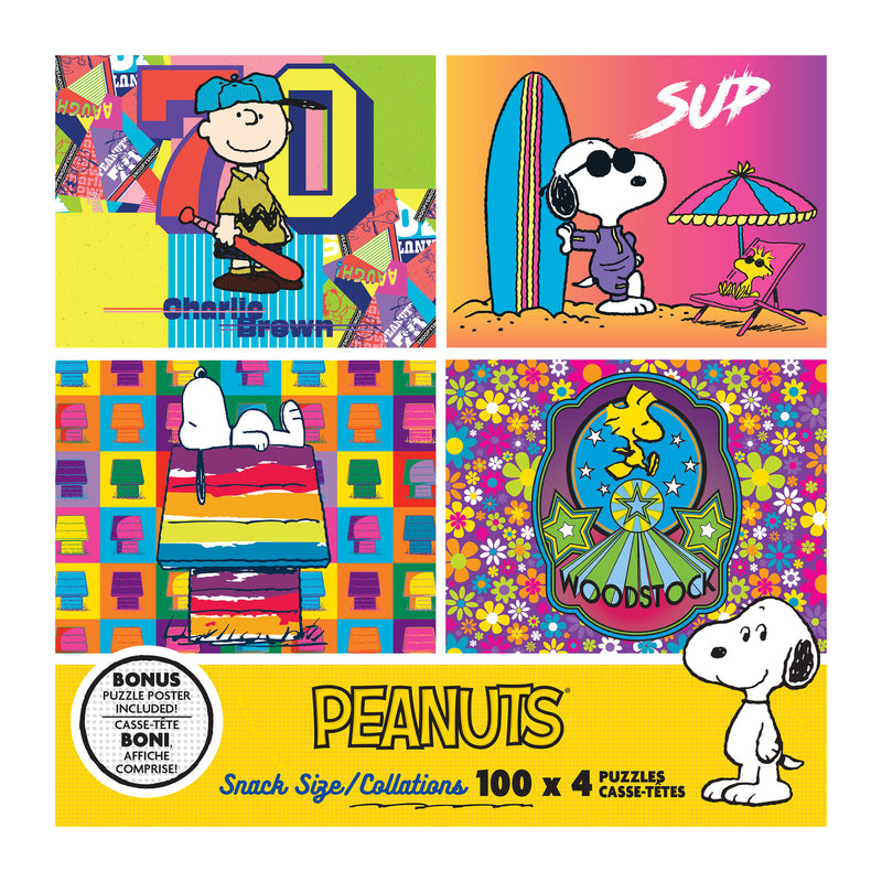 RoseArt - Lot de puzzles en format mini - Peanuts - 4 puzzles de 100 pièces (Copie)
