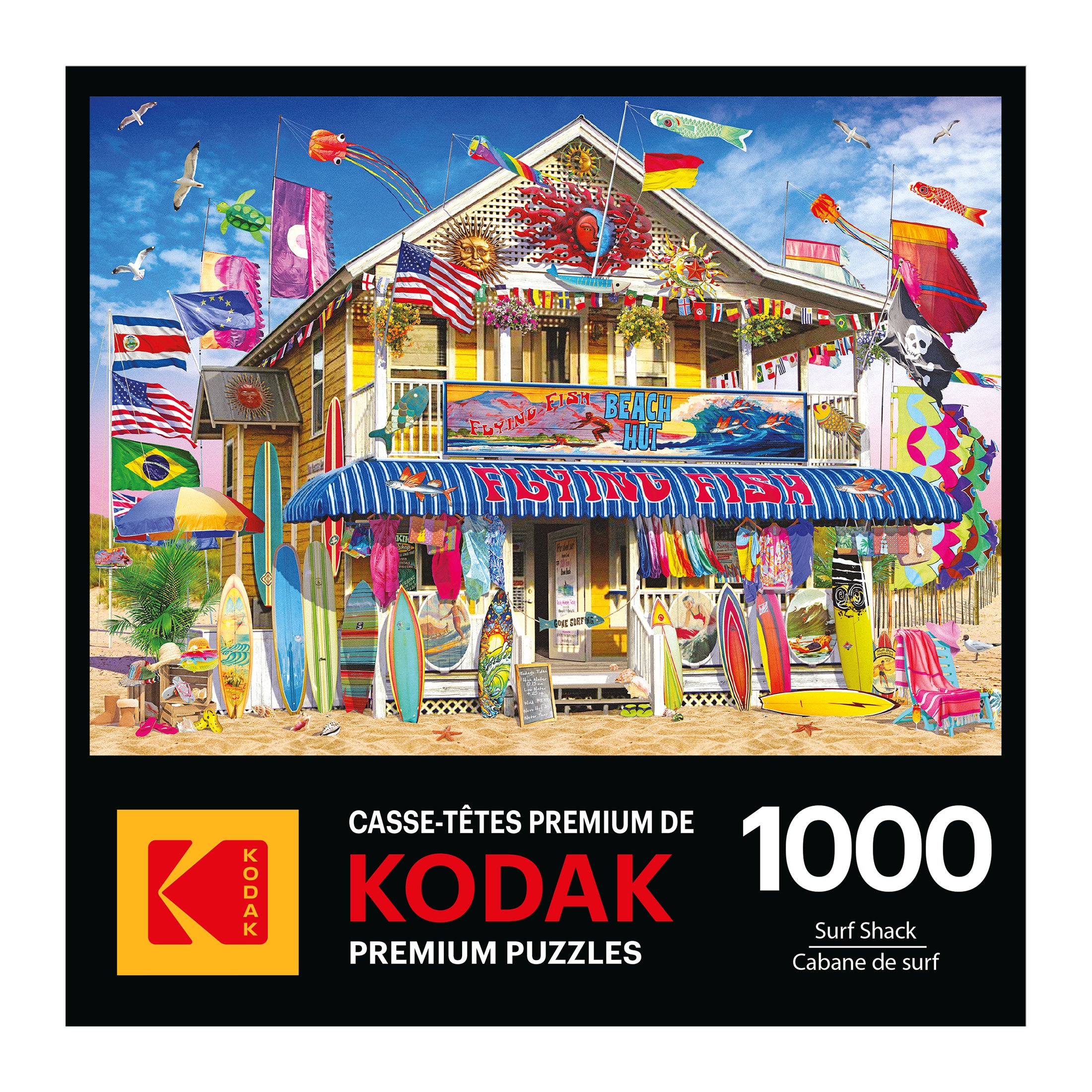 Qoo＆グミセット RoseArt Kodak Premium Surf Shack 1000-Piece Jigsaw Puzzle – Cra-Z-Art