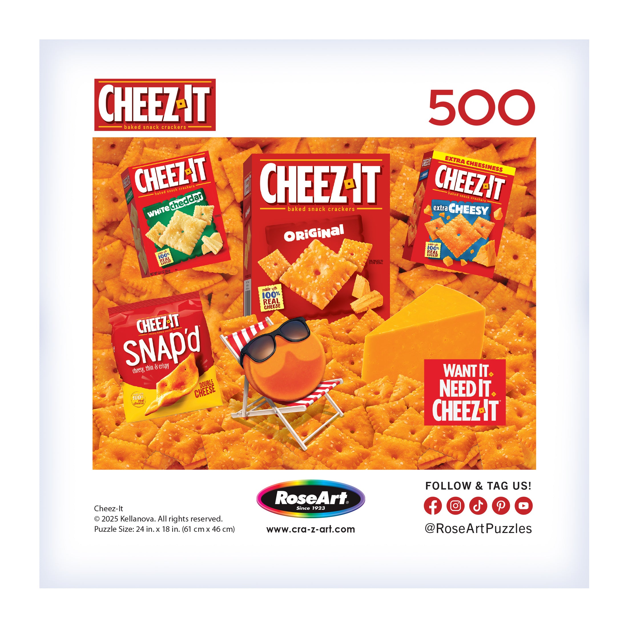 RoseArt Snack Assortment Cheez-It 500-Piece Jigsaw Puzzle – Cra-Z-Art