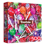 Discover the 500-piece Roseart Snack Assortment Tootsie Jigsaw Puzzle, featuring vibrant Tootsie Pops and individual wrappers, perfect for candy lovers and puzzle enthusiasts.