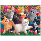 RoseArt - Gatos Elegantes - Travesuras de Biblioteca - Rompecabezas de 750 Piezas