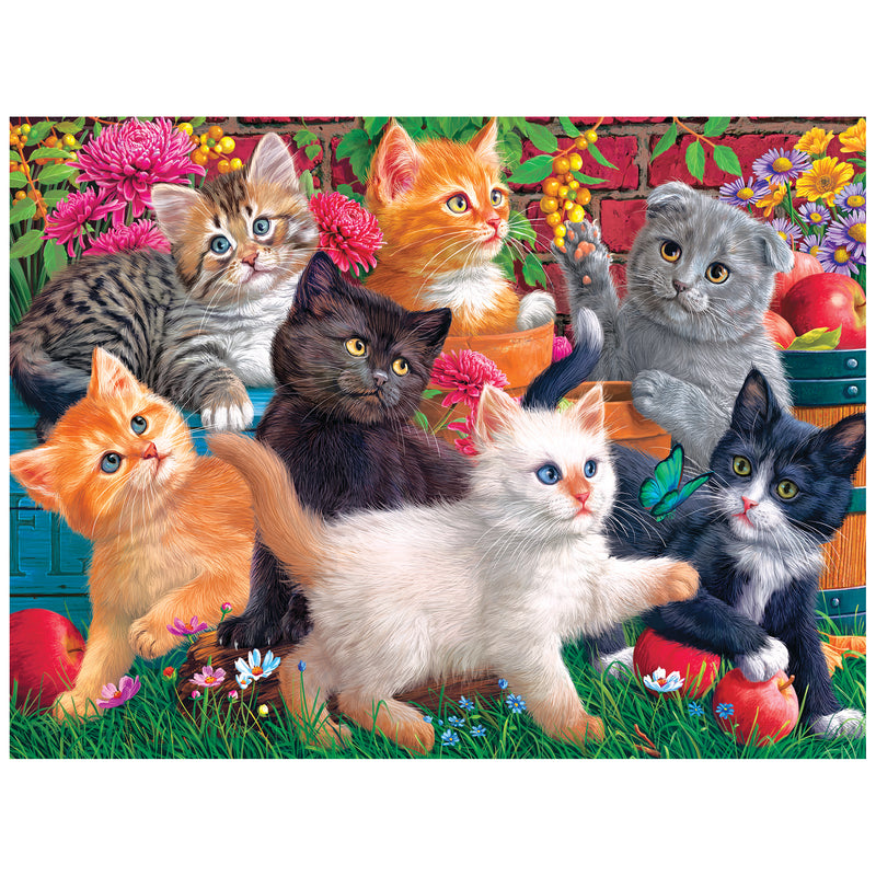 RoseArt - Gatos Elegantes - Travesuras de Biblioteca - Rompecabezas de 750 Piezas