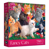 RoseArt - Gatos Elegantes - Travesuras de Biblioteca - Rompecabezas de 750 Piezas