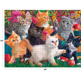 RoseArt - Gatos Elegantes - Travesuras de Biblioteca - Rompecabezas de 750 Piezas