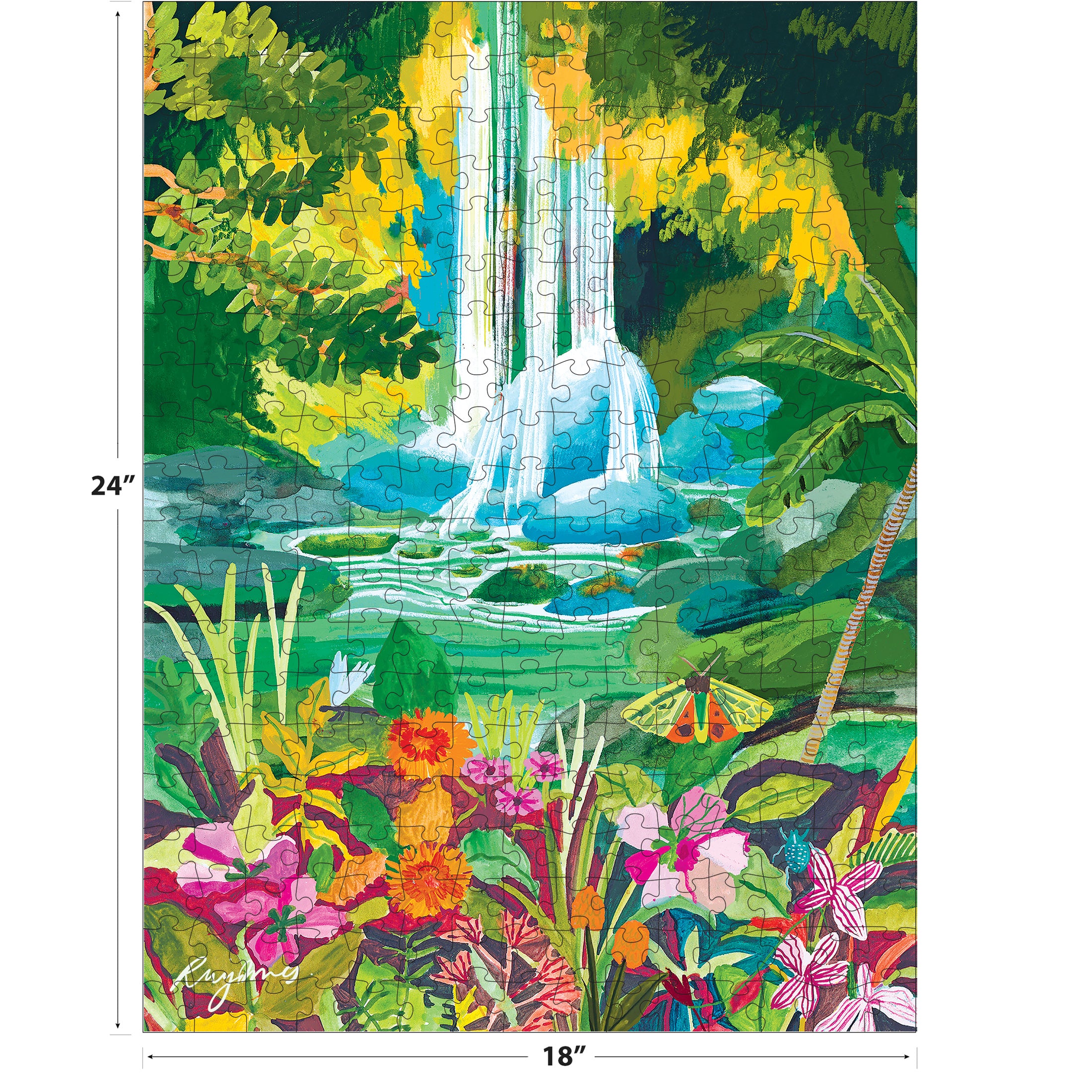 RoseArt-Hebe Studio-Chasing Waterfalls 300-Piece Jigsaw Puzzle