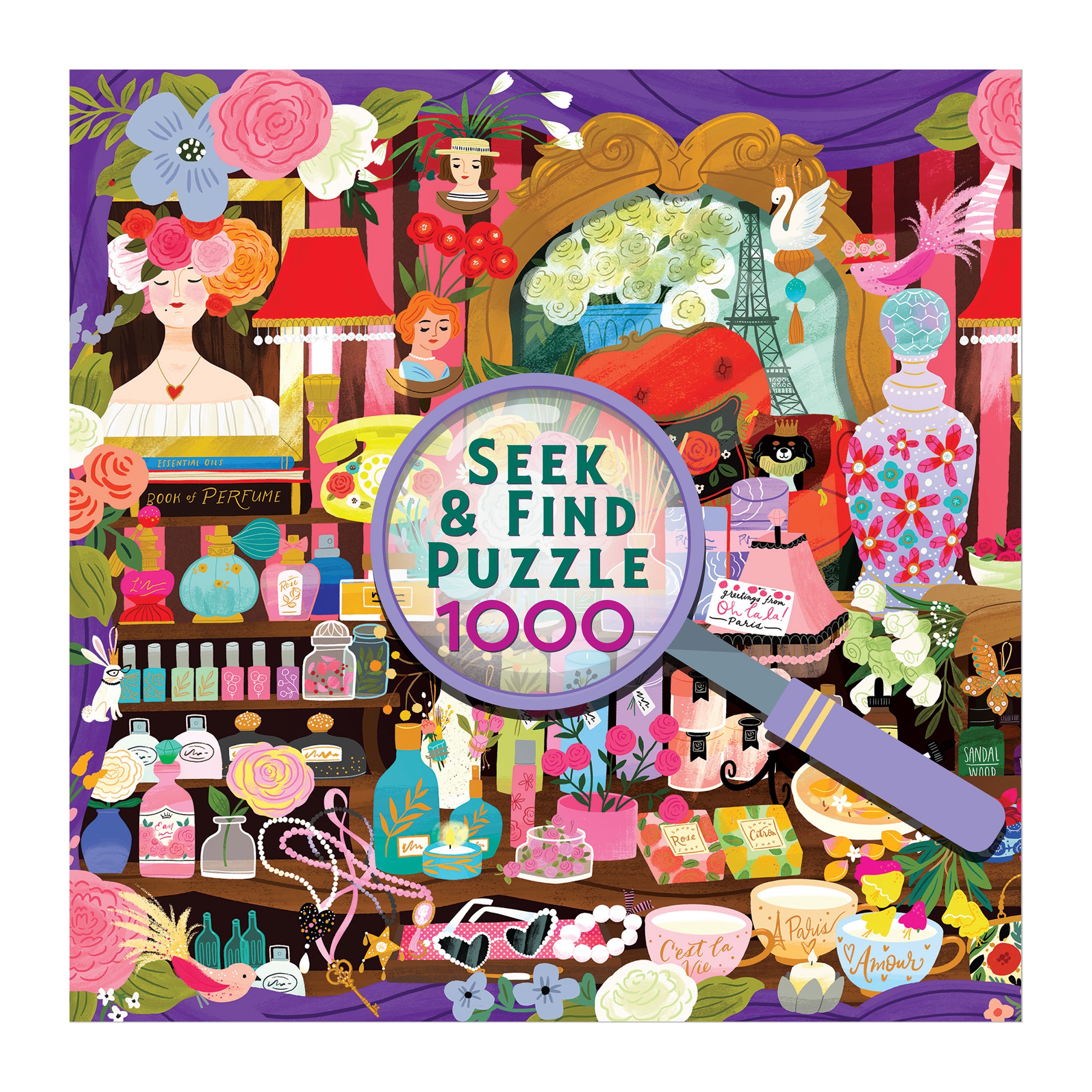 RoseArt-Seek & Find-Paris Perfume Shop 1000-Piece Jigsaw Puzzle