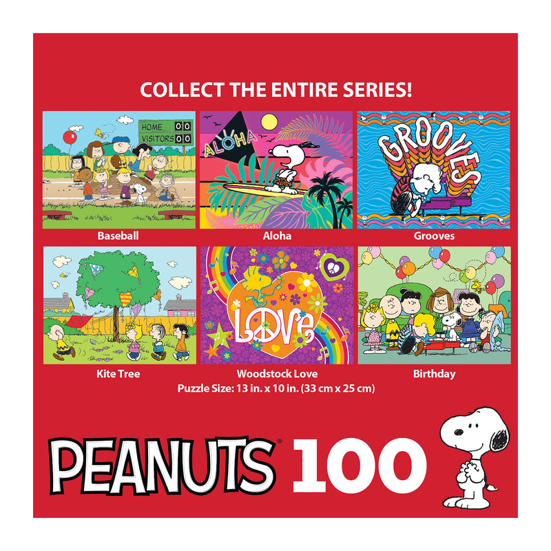 RoseArt - Peanuts - Aloha - Rompecabezas de 100 Piezas