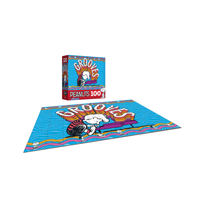 RoseArt - Peanuts - Grooves - Rompecabezas de 100 Piezas