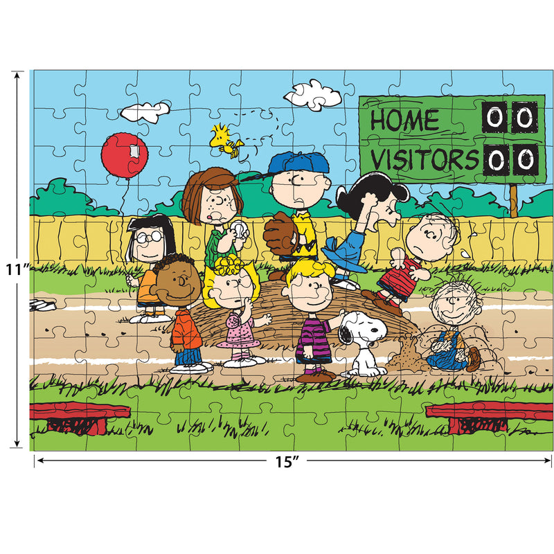 RoseArt - Peanuts - Béisbol - Rompecabezas de 100 Piezas