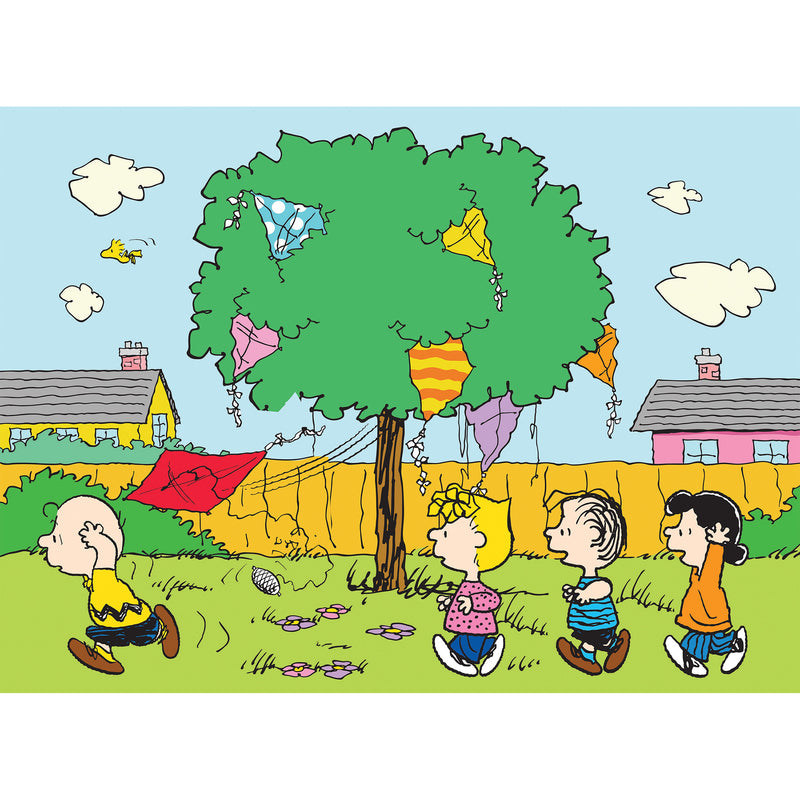 RoseArt - Peanuts - Cometa en el árbol - Rompecabezas de 100 piezas