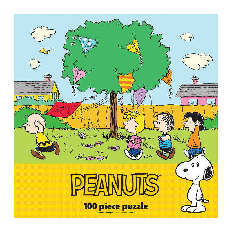 RoseArt - Peanuts - Cometa en el árbol - Rompecabezas de 100 piezas
