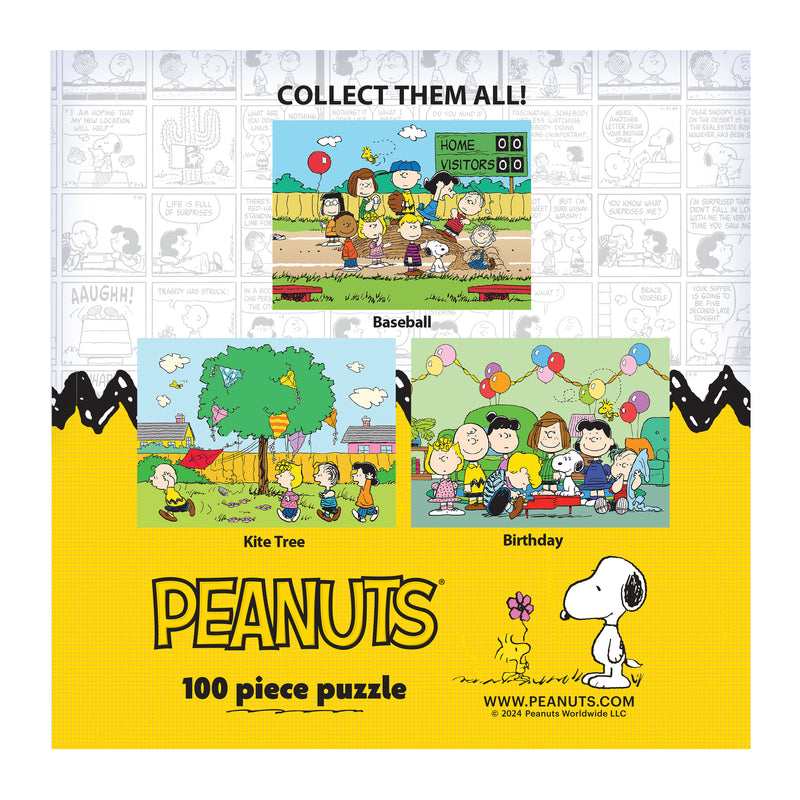 RoseArt - Peanuts - Cometa en el árbol - Rompecabezas de 100 piezas