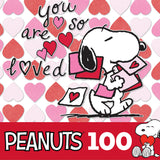 RoseArt - Peanuts San Valentín - Eres tan amado - Rompecabezas de 100 piezas