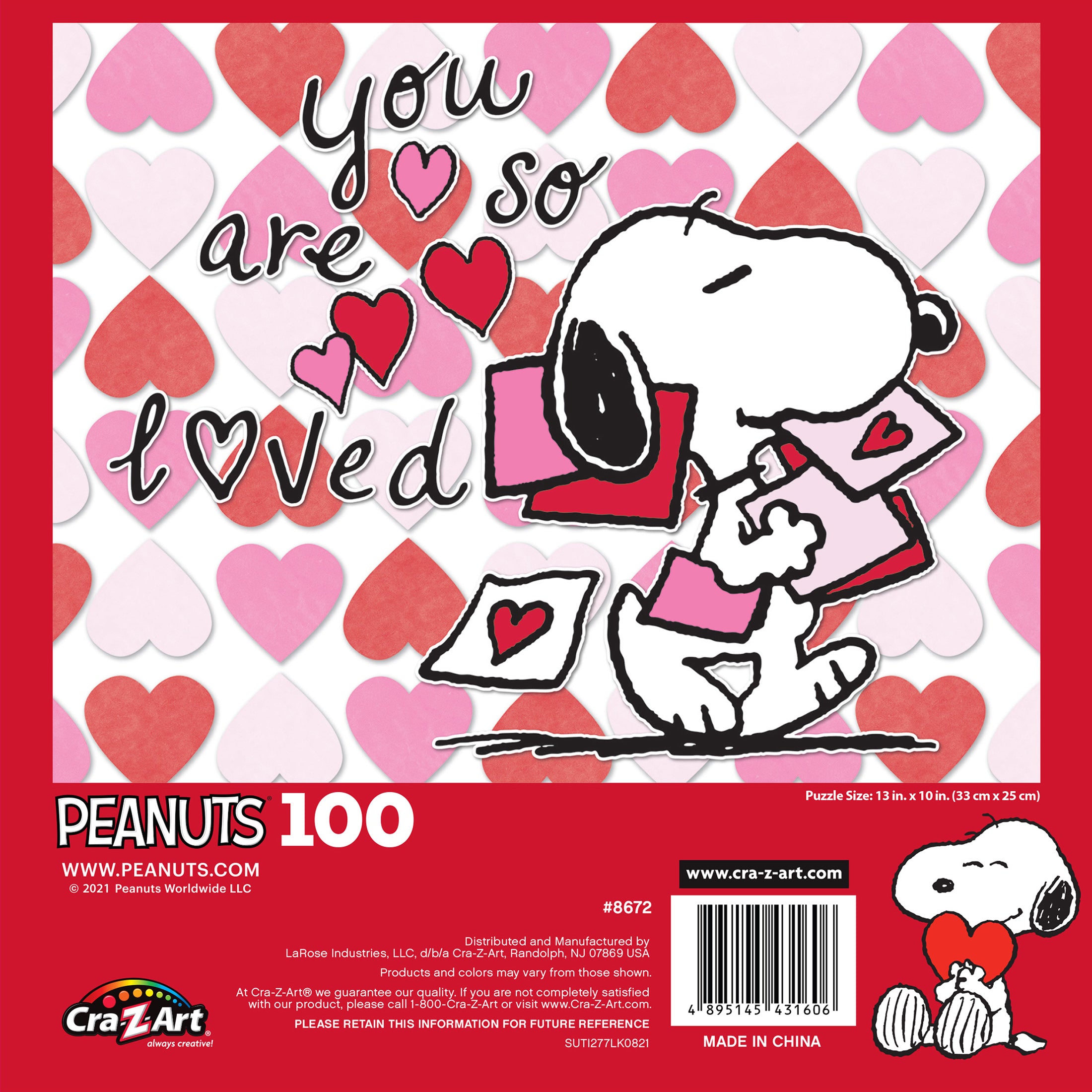 RoseArt - Peanuts Valentine's - You Are So Loved - 100 Piece