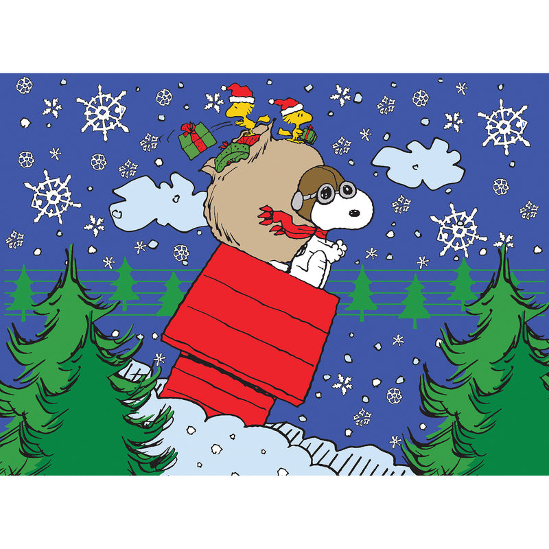 RoseArt - Peanuts Christmas - Snoopy's Christmas Delivery - 100 Piece Jigsaw Puzzle