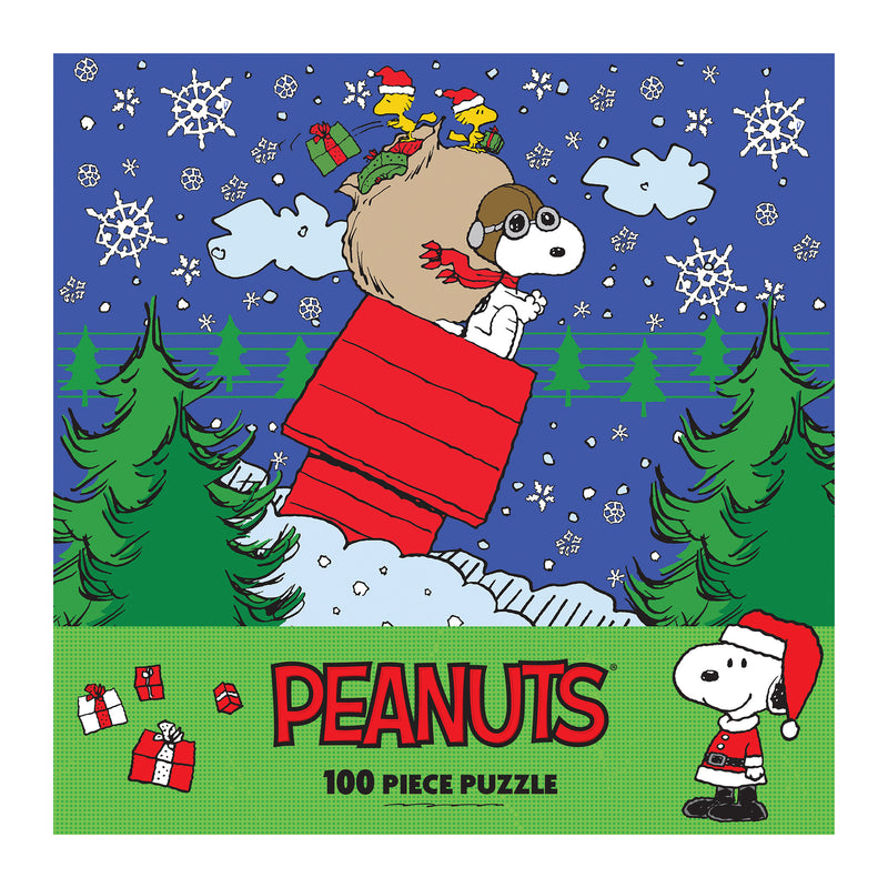 RoseArt - Peanuts Christmas - Snoopy's Christmas Delivery - 100 Piece Jigsaw Puzzle