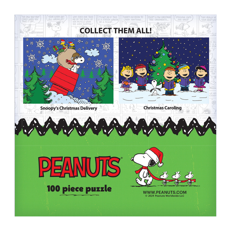RoseArt - Peanuts Christmas - Snoopy's Christmas Delivery - 100 Piece Jigsaw Puzzle