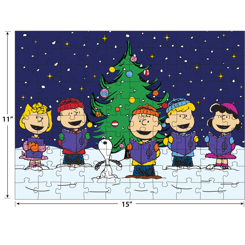 RoseArt - Peanuts Christmas - Villancicos navideños - Rompecabezas de 100 piezas
