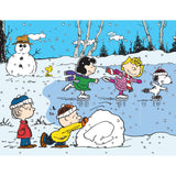 RoseArt - Noël des Peanuts - Patinage sur l'étang - Puzzle de 100 pièces